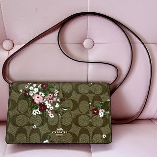 コーチ(COACH)のCOACH フローラル シグネチャー ショルダーウォレット(ショルダーバッグ)