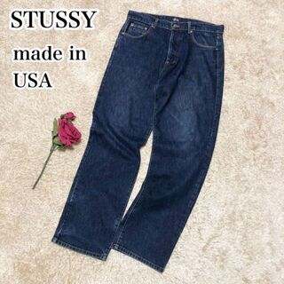 ステューシー(STUSSY)の【USA製】OLD STUSSY 90s 大きいサイズ  ジーンズ 34インチ(デニム/ジーンズ)