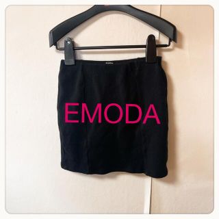 エモダ(EMODA)の☘P1☘EMODA ブラック ニット スカート M(ミニスカート)