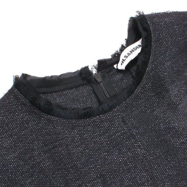 JIL SANDER - 新品 JIL SANDER フリンジ付 ワンピース ブラック JIL SANDER - 新品 JIL SANDER フリンジ付 ワンピース ブラック