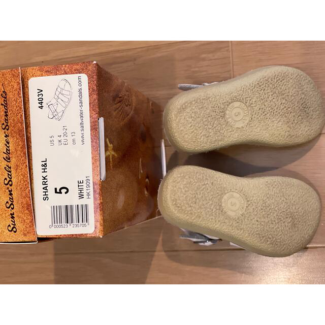 こども ビームス(コドモビームス)のSALTWATER Sandal Shark WHITE サンダル キッズ/ベビー/マタニティのベビー靴/シューズ(~14cm)(サンダル)の商品写真