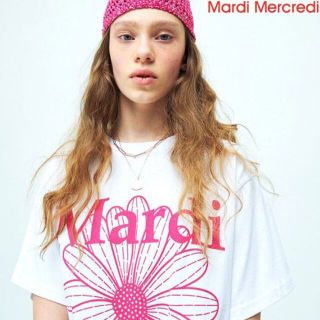 韓国ブランドTSHIRTFLOWERMARDI_WHITE VIOLETTシャツ(Tシャツ(半袖/袖なし))