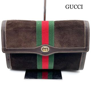 グッチ(Gucci)のGUCCI グッチ　シェリーライン　ポーチ　ハンドバッグ　バンブー(クラッチバッグ)