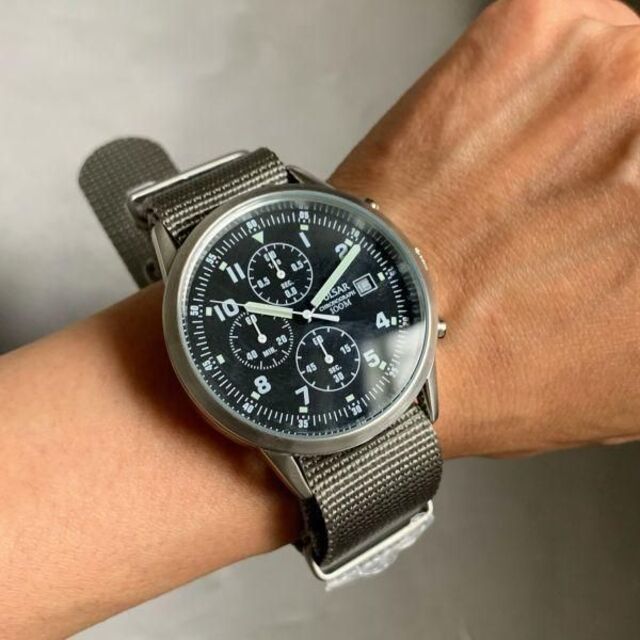 SEIKO(セイコー)の【新品】セイコー パルサー★SEIKO PULSAR クロノグラフ メンズ腕時計 メンズの時計(腕時計(アナログ))の商品写真