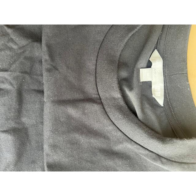 UNIQLO(ユニクロ)のエアリズムコットンオーバーサイズT ユニクロ マメクロゴウチ　Mサイズ　ブラック レディースのトップス(Tシャツ(半袖/袖なし))の商品写真
