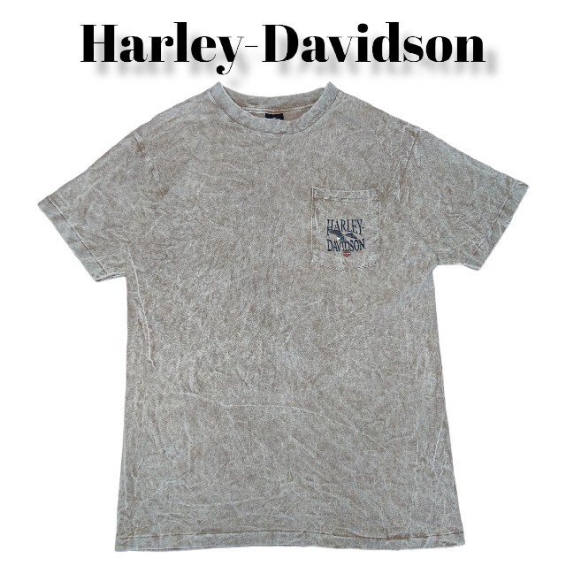 値下げ Harley-Davidson タイダイ染め ビッグプリント Tシャツ 古着 T