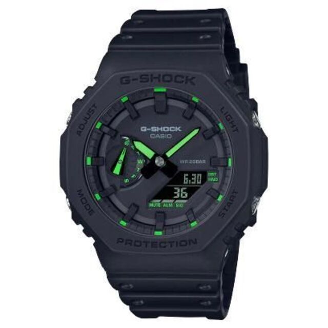 G-SHOCK(ジーショック)の新品未使用品　G-SHOCK　GA-2100-1A3　ブラック×グリーン メンズの時計(腕時計(アナログ))の商品写真