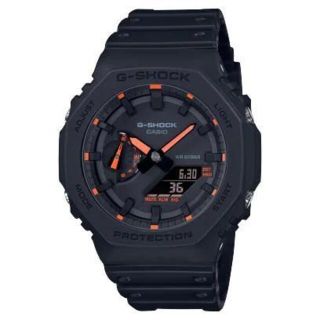 ジーショック(G-SHOCK)の新品未使用品　G-SHOCK　GA-2100-1A4　ブラック×オレンジ(腕時計(デジタル))