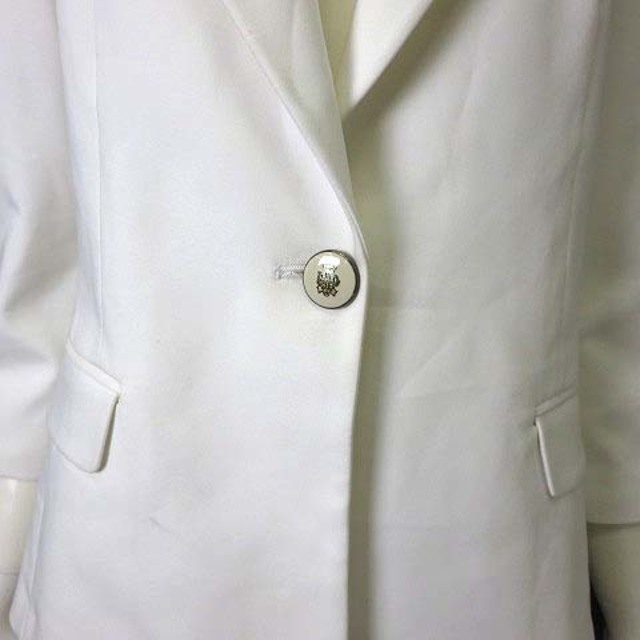 ザラ ジャケット ブレザー テーラード ストレッチ 7分袖 M 白 ホワイト レディースのジャケット/アウター(その他)の商品写真