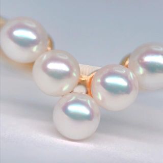 ミキモト MIKIMOTO アコヤパール 5mm 青石 リング 9.5号 K18