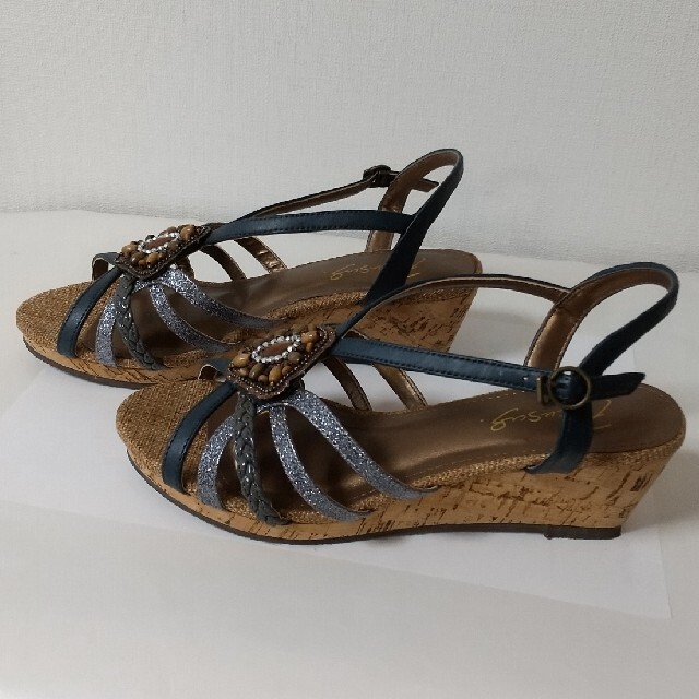 【美品】ウェッジソールサンダル レディースの靴/シューズ(サンダル)の商品写真