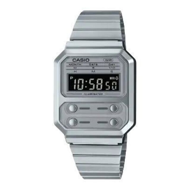 カシオ　CASIO　A100WE 日本未発売 NEWカラーステンレススチール防水性能