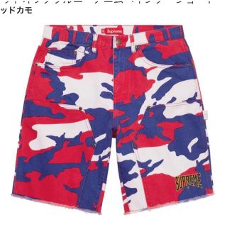 シュプリーム(Supreme)のCutoff Double Knee Denim Painter Short(ショートパンツ)