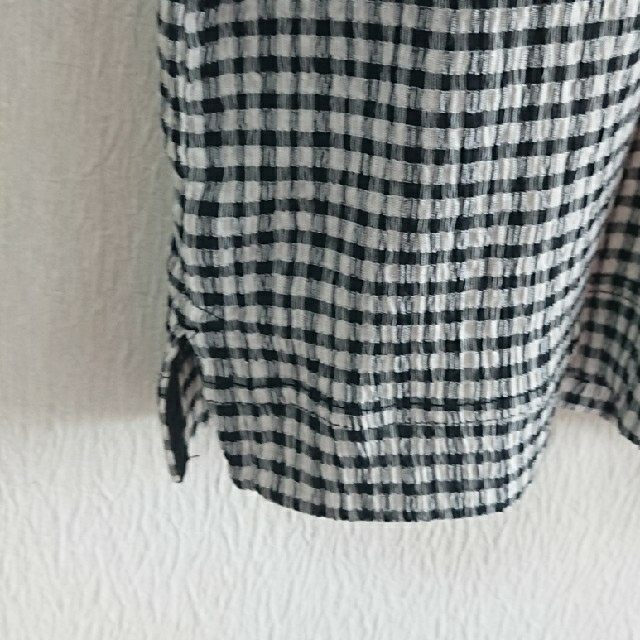 STUDIO CLIP(スタディオクリップ)のクレープギンガムチェックT シャツ レディースのトップス(Tシャツ(半袖/袖なし))の商品写真