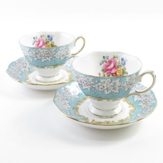 ロイヤルアルバート(ROYAL ALBERT)のロイヤルアルバート エンチャントメント カップ＆ソーサー 2客 SY3401E(グラス/カップ)