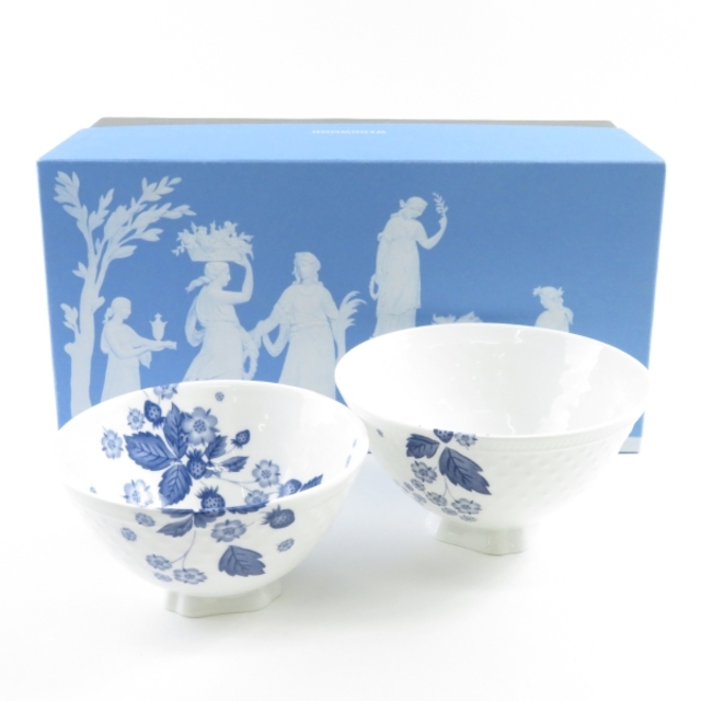 WEDGWOOD - ウェッジウッド ストロベリーブルームインディゴ 夫婦茶碗