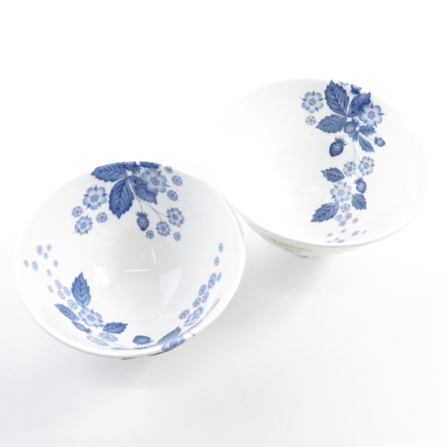 WEDGWOOD - ウェッジウッド ストロベリーブルームインディゴ 夫婦茶碗
