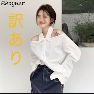 オフショル シャツ ブラウス 長袖 韓国 服 レディース 白 肩出しトップス 夏(シャツ/ブラウス(長袖/七分))