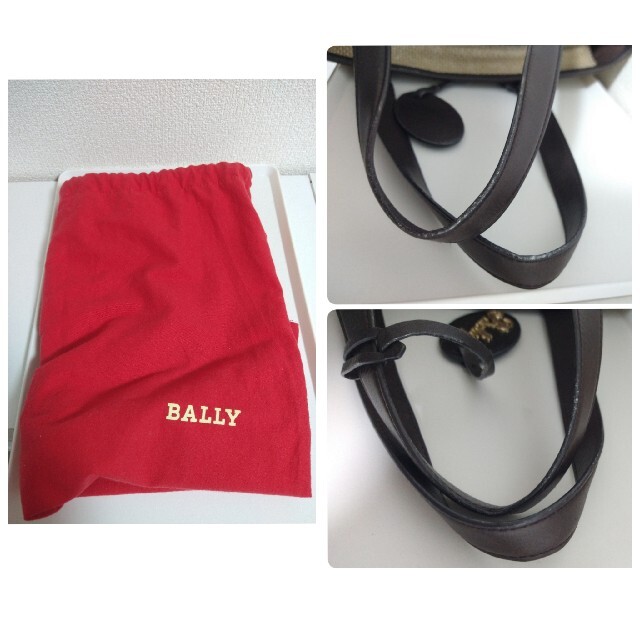 Bally(バリー)の美品★バリー トートバッグ リネン トートバッグ チャーム付 ベージュ ブラウン レディースのバッグ(トートバッグ)の商品写真