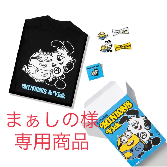 専用商品 verdy minion usj ボックス Tシャツ ブラック 黒　S