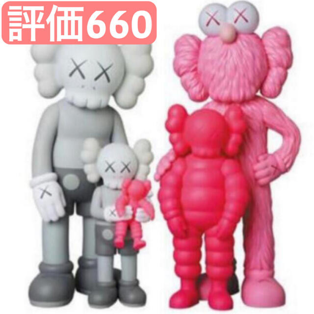 MEDICOM TOY(メディコムトイ)のKAWS FAMILY GREY/PINK/FLUORO PINK エンタメ/ホビーのフィギュア(その他)の商品写真