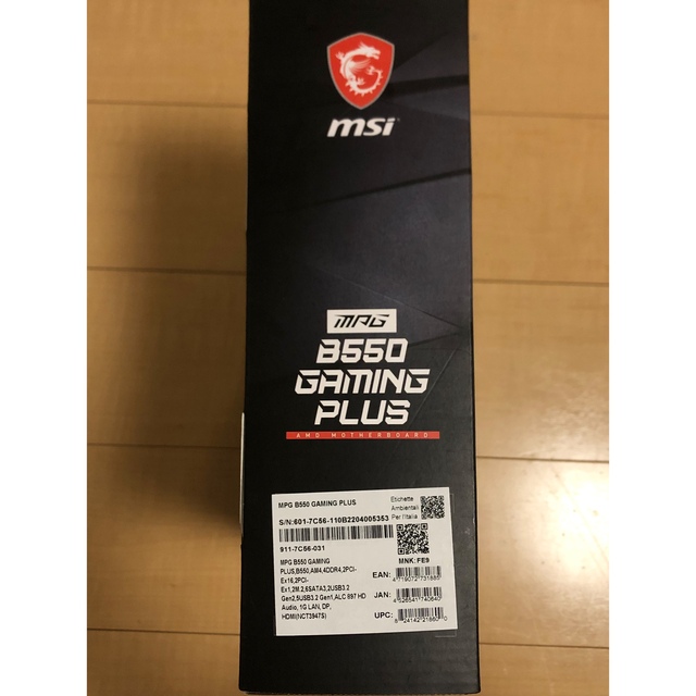 MSI ATX対応マザーボードMPG B550 GAMING PLUS スマホ/家電/カメラのPC/タブレット(PCパーツ)の商品写真