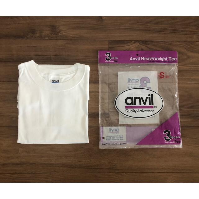 Anvil(アンビル)のanvil アンビル　メンズ　無地白Tシャツ (Sサイズ) 1枚 メンズのトップス(Tシャツ/カットソー(半袖/袖なし))の商品写真