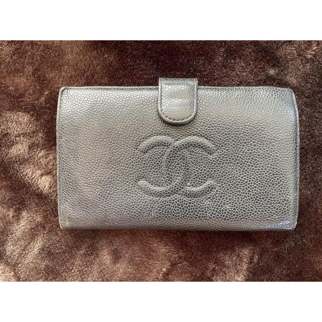 CHANEL キャビアスキン　長財布