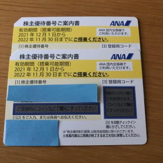 エーエヌエー(ゼンニッポンクウユ)(ANA(全日本空輸))のANAグループの株主優待券2枚(その他)