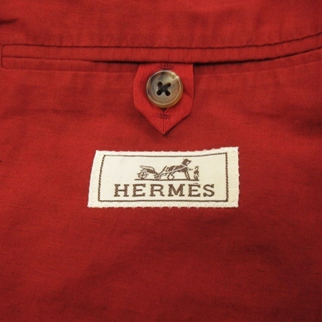 Hermes(エルメス)のエルメス テーラード ジャケット ブレザー 麻混 シングル 赤 52 ☆AA★ メンズのジャケット/アウター(テーラードジャケット)の商品写真