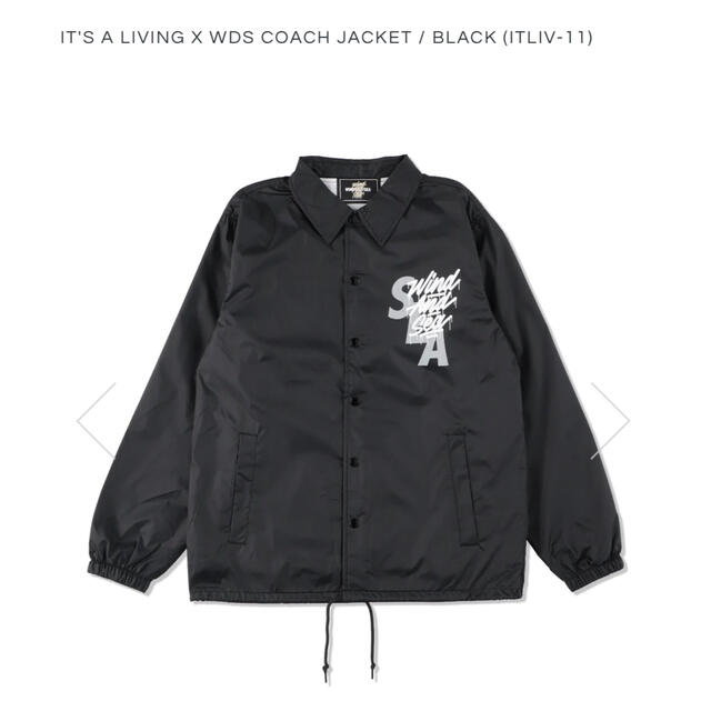 WIND AND SEA(ウィンダンシー)のWIND AND SEA COACH JACKET コーチジャケット黒キムタク着 メンズのジャケット/アウター(ナイロンジャケット)の商品写真