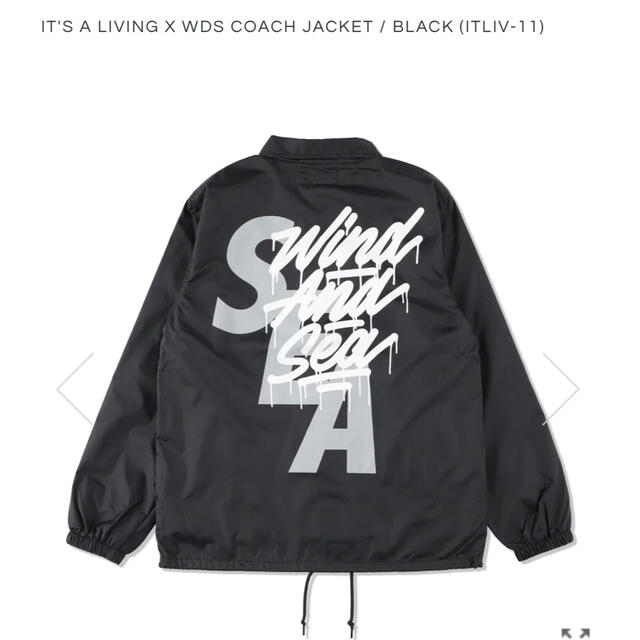 WIND AND SEA(ウィンダンシー)のWIND AND SEA COACH JACKET コーチジャケット黒キムタク着 メンズのジャケット/アウター(ナイロンジャケット)の商品写真