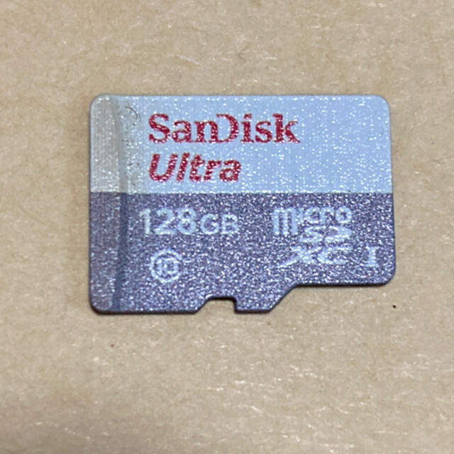 SanDisk microSD 128GB 中古 スマホ/家電/カメラのスマートフォン/携帯電話(その他)の商品写真