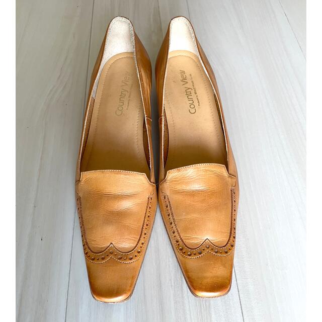 Country View カントリービュー レザー パンプス 新品 24.5 Country View カントリービュー レザー パンプス 新品 24.5