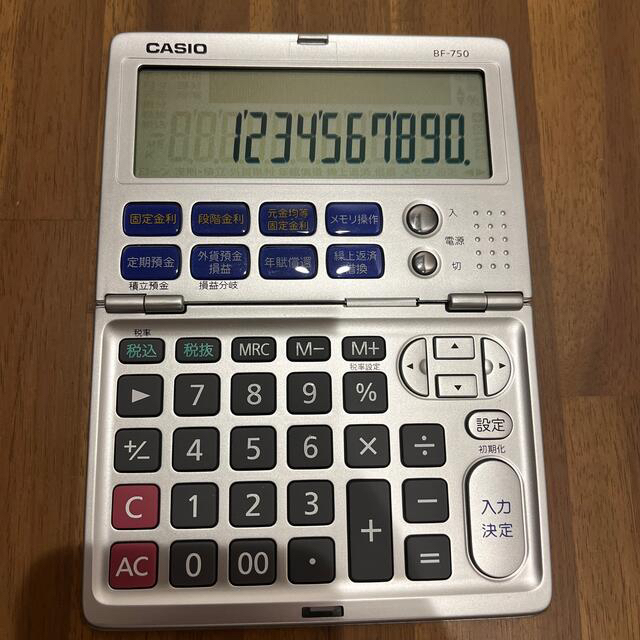 [金融電卓　by　CASIO　CASIO　アールエスSHOP｜カシオならラクマ　BF-750-N　12桁]の通販　ローン電卓　カシオ