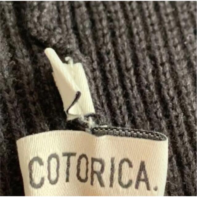 COTORICA.(コトリカ)のCOTORICA. コトリカ ノースリーブ トップス S 黒 ニット ベスト レディースのトップス(Tシャツ(半袖/袖なし))の商品写真