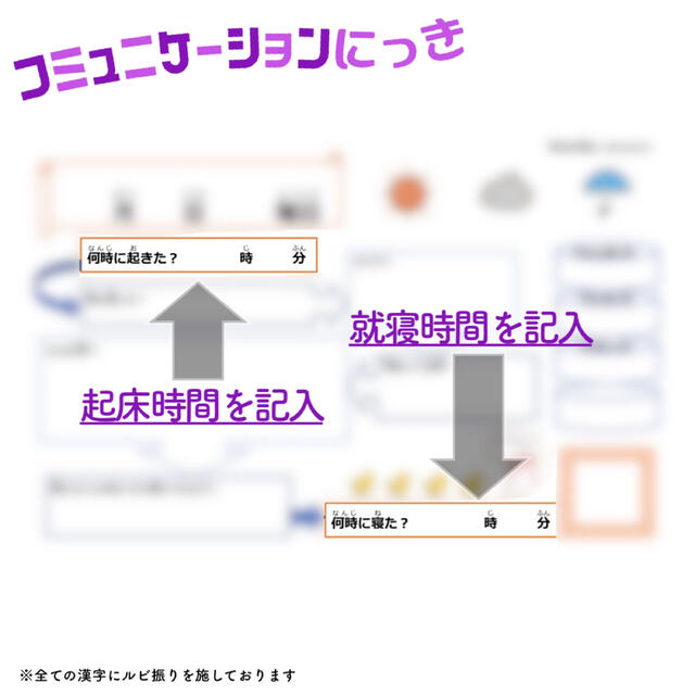 保育　コミュニケーション日記　ブルー　ピンク　シール100枚付き　知育教材 キッズ/ベビー/マタニティのおもちゃ(知育玩具)の商品写真