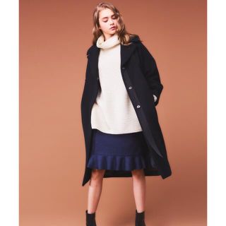 ランバンオンブルー(LANVIN en Bleu)の28000→値下げ！LANVIN en Bleu 最高級 ジロンラムウールコート(ロングコート)