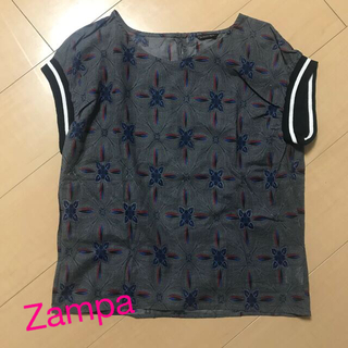 ザンパ(zampa)のZampa  カットソー　袖なし　グレー　Mサイズ(カットソー(半袖/袖なし))