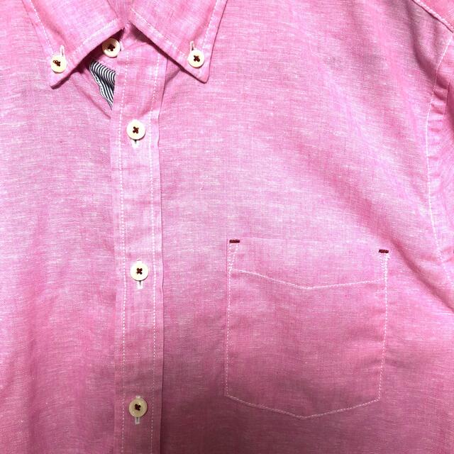 【激安】長袖シャツ（Navy）　color:ピンク　size:XL メンズのトップス(シャツ)の商品写真