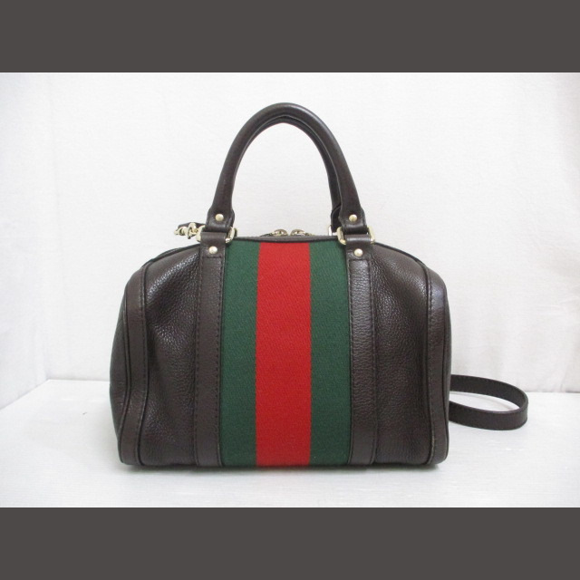 Gucci(グッチ)のグッチ 269876 シェリー2WAY ショルダー ミニボストン バッグ 茶 レディースのバッグ(ショルダーバッグ)の商品写真