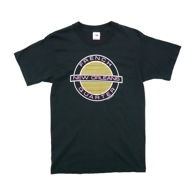 80s ビンテージ ニューオーリンズ Tシャツ フルーツオブザルーム  黒