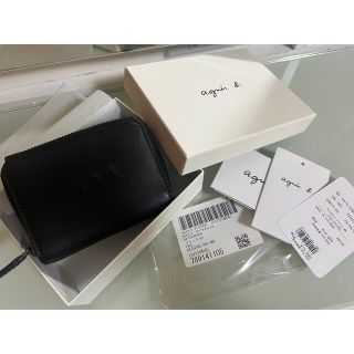 アニエスベー(agnes b.)のアニエスベー レザー 折り財布 牛革 ブラック QAH12－05 ウォレット(財布)