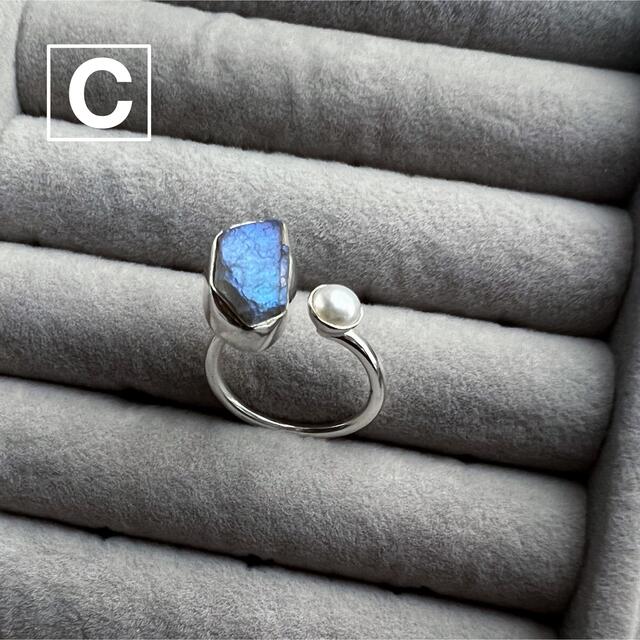 【専用ページ】bijumam 指輪 C ラブラドライト レディースのアクセサリー(リング(指輪))の商品写真