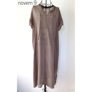 ☆☆m様専用☆☆novem 9 2wayラッフルスリーブワンピース シアー (ロングワンピース/マキシワンピース)