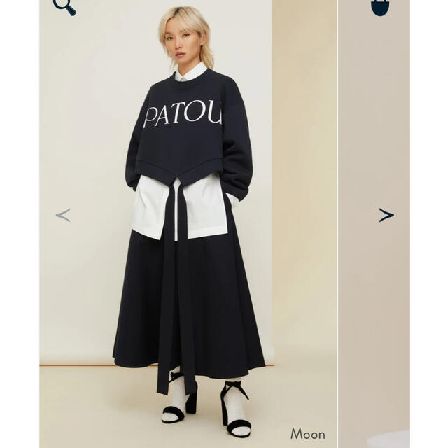 PATOU(パトゥ)のpatou❣️ オーガニックコットン クロップド グログラン スウェットシャツ レディースのトップス(トレーナー/スウェット)の商品写真