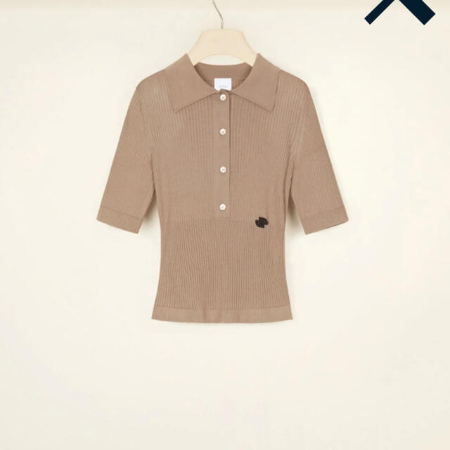 PATOU(パトゥ)のpatou❣️ オーガニックコットン ニットポロシャツ レディースのトップス(Tシャツ(半袖/袖なし))の商品写真