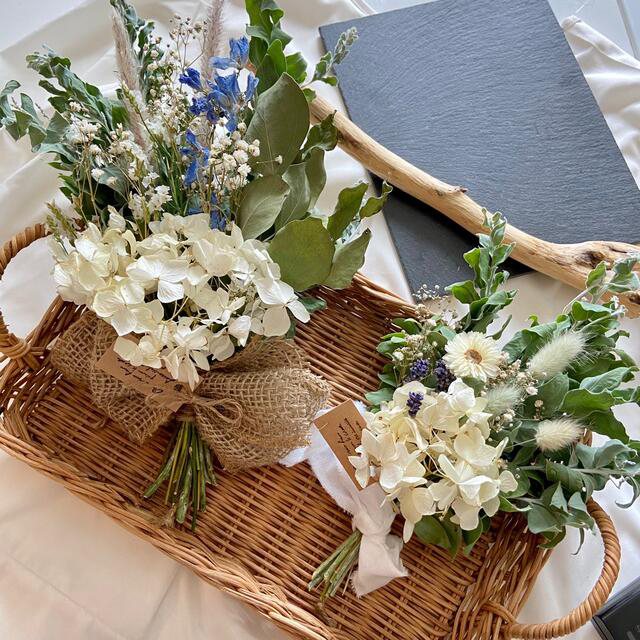 ドライフラワー スワッグ ホワイト紫陽花ブーケ ユーカリポポラス34cm ドライフラワー スワッグ ホワイト紫陽花ブーケ ユーカリポポラス34cm