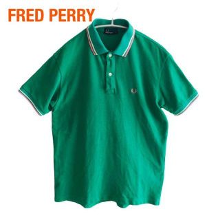 フレッドペリー(FRED PERRY)のFRED PERRYフレッドペリー　ポロシャツ　グリーン緑　L(ポロシャツ)