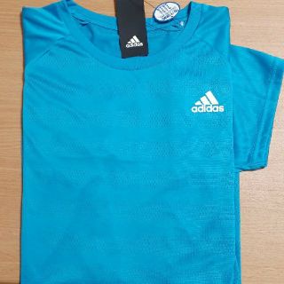 アディダス(adidas)のadidasアディダスクルーネックTシャツブルー　L新品(Tシャツ/カットソー(半袖/袖なし))